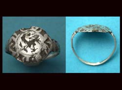 Ring, Lombardic Script, 9th-11th Cent, Rare!